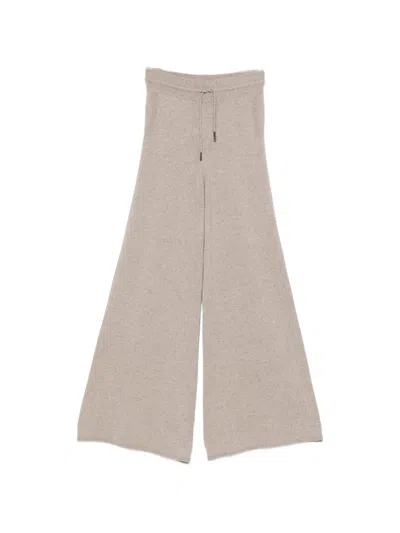 Panicale Drawstring Palazzo Pants In Brown