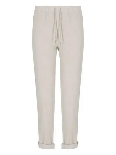 Panicale Drawstring Tapered Trousers In Brown