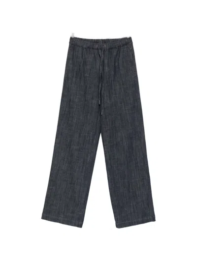 Panicale Drawstring-waist Wide-leg Trousers In Blue