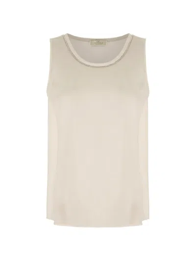 Panicale Embellished Tank Top In Neutral