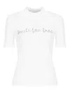 Panicale Embroidered Sequin-embellished T-shirt In White