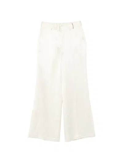 Panicale Flat-front Trousers In White