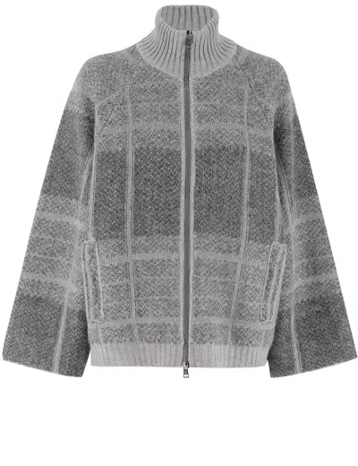 Panicale Frost Zip Jacket With High Collar In Grey