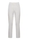 Panicale Grey Light Point Wool-blend Formal Pants In Multi