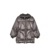 Panicale Quilted Drawstring Jacket In Grey