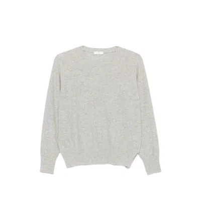 Panicale Sequin-embellished Side-slit Sweater In Gray