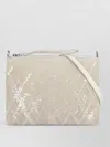 Panicale Leather Pochette Clutch Sequin Shoulder Strap