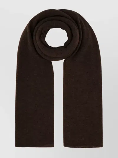 Panicale Luxurious Cashmere Scarf In Long Design In Brown