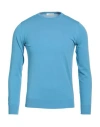 Panicale Man Sweater Azure Size 48 Cotton In Blue