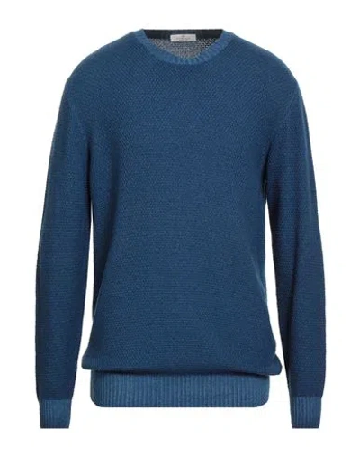 Panicale Man Sweater Blue Size 46 Merino Wool, Cashmere