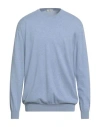 Panicale Man Sweater Light Blue Size 48 Cotton In Blue