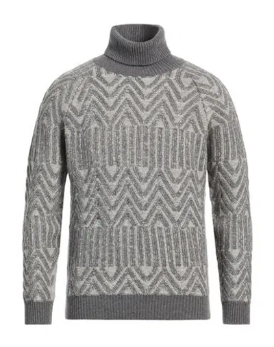 Panicale Man Turtleneck Light Grey Size 40 Wool, Cashmere In Gold