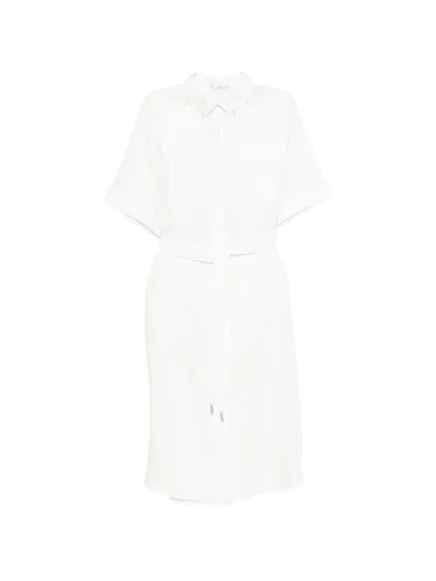 Panicale Midikleid Mit Knöpfen In White