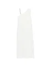 Panicale One-shoulder Asymmetric Dress In White