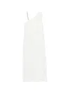Panicale One-shoulder Asymmetric Dress In White