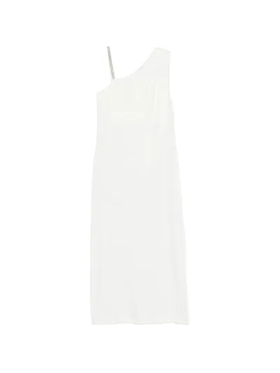 Panicale One-shoulder Asymmetric Dress In White
