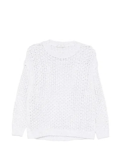 Panicale Open-knit Jumper In White