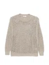 Panicale Open-knit Sweater In Neutral