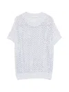 Panicale Open-knit T-shirt In White
