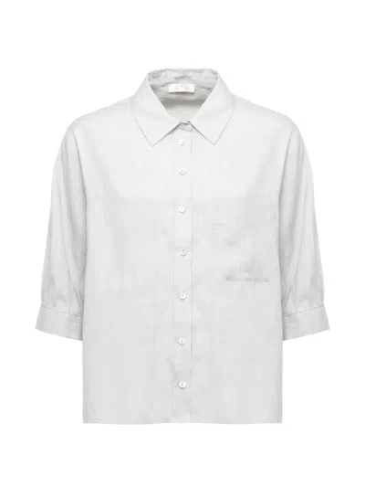 Panicale Patch-pocket Linen Shirt In Gray