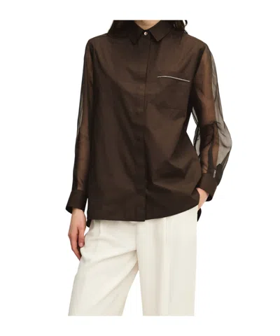 Panicale Poplin Shirt In Brown