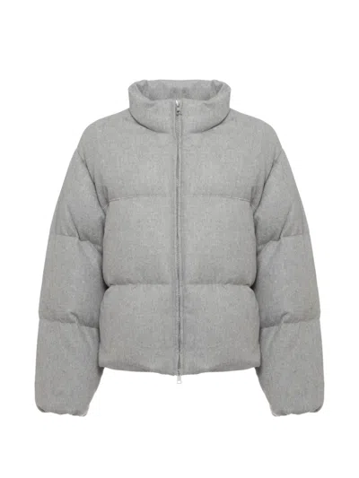 Panicale Cashmere Blend Short Down Jacket In Gray