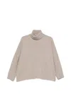 Panicale Roll-neck Knitted Sweater In Neutrals