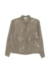 Panicale Sequin-detail Blouse In Brown