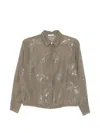 Panicale Sequin-embellished Blouse In Brown