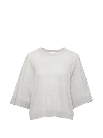 Panicale Sequin-embellished Raglan-sleeve Sweater In Brown