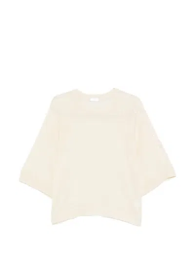 Panicale 시퀸 장식 래글런 소매 스웨터 In Pink