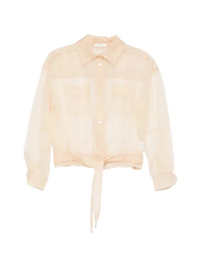 Panicale Silk Pocket Tie Shirt In Neutral