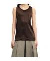 Panicale Silk Top In Brown