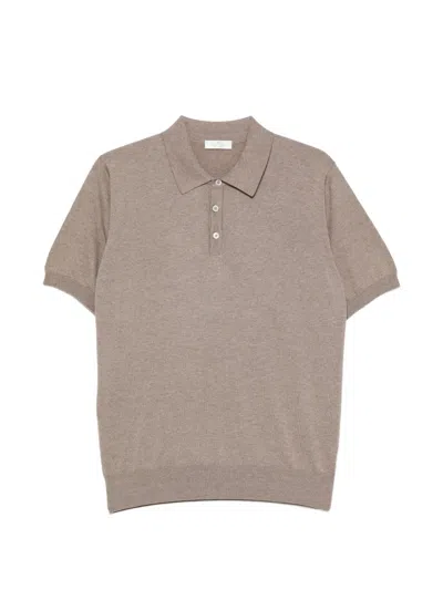 Panicale Silk-blend Knit Polo Shirt In Neutral