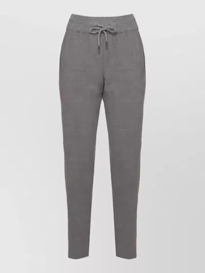 Panicale Straight-leg Wool Lounge Trousers In Gray