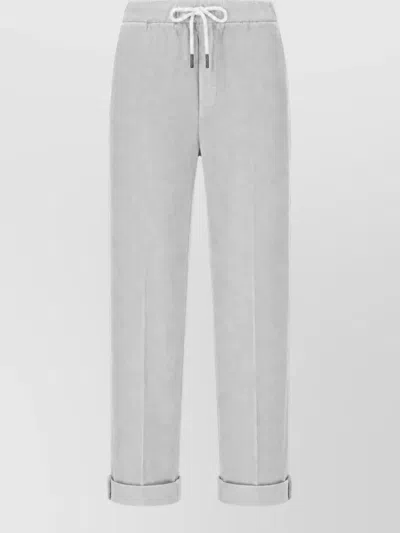 Panicale Stretch Cotton Pants In Gray