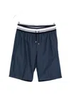 Panicale Striped-detail Drawstring Shorts In Blue