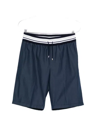 Panicale Striped-detail Drawstring Shorts In Blue