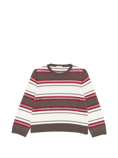 Panicale Striped Long-sleeve T-shirt In White