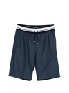 Panicale Striped-detail Drawstring Shorts In Blue