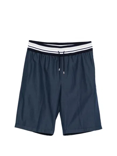 PANICALE PANICALE STRIPED-DETAIL DRAWSTRING SHORTS