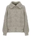 Panicale Zip Paillettes-embellished Cardigan In Green