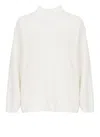 Panicale Ribbed High-neck Sweater In White