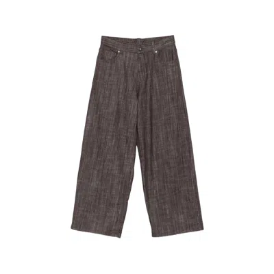 Panicale Tailored Virgin Wool Trousers In Animal Print