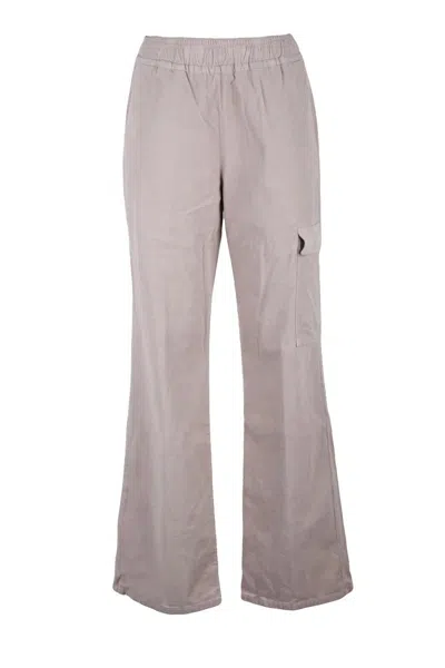 Panicale Velvet Pink Cargo Trousers In Neutral
