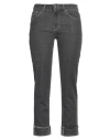 Panicale Woman Jeans Charcoal Size 10 Cotton, Elastane In Grey