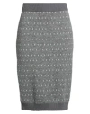 Panicale Woman Midi Skirt Grey Size 14 Wool, Synthetic Fibers, Silk, Alpaca Wool, Cashmere In Gray