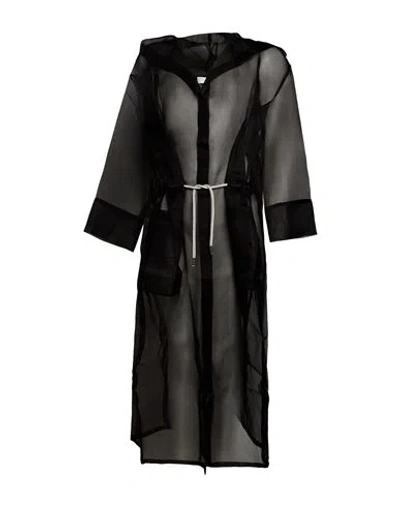 Panicale Woman Overcoat & Trench Coat Black Size 2 Silk
