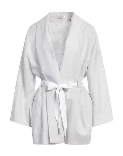 Panicale Woman Jacket Light Grey Size 8 Linen