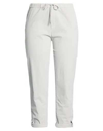 Panicale Woman Pants Grey Size 10 Cotton, Elastane In Gray